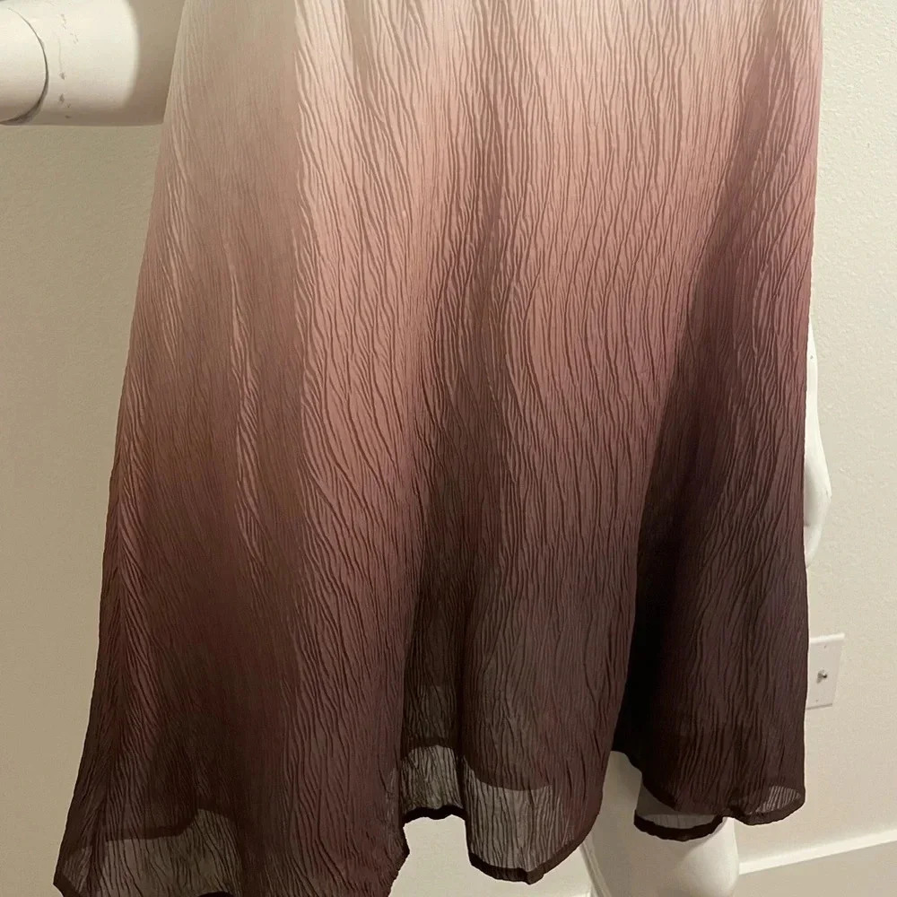 Hayden Bottega Sepia Ombré trapeze Summer dress Size Small - Picture 3 of 9